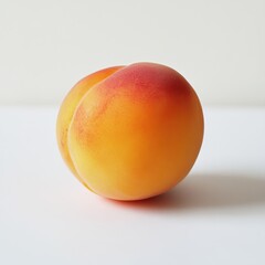Aufkleber - Fresh Apricot Still Life: Close-Up of Ripe Fruit with Smooth Skin and Delicate Color Gradient on a Clean White Surface