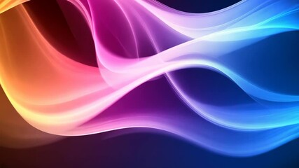 Poster - Abstract, colorful, wavy, glowing, dynamic design.