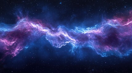 Wall Mural - A glowing and rich blue-to-purple gradient shining softly on a dark background