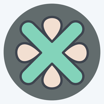 Icon Error. related to Exclamation symbol. color mate style. design editable