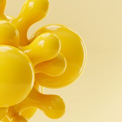 Poster - Luminous spheres clustered, abstract organic forms on a gentle gradient backdrop