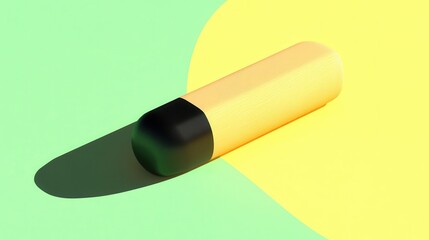 Poster - Pastel-colored cylindrical object, likely a cosmetic or health product.