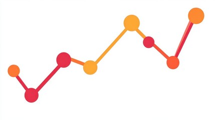 Poster - Trendline graph exhibiting fluctuating growth.