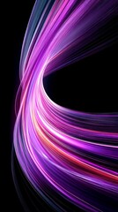 Poster - Abstract swirling light trails, vibrant purple and pink hues, dynamic energy flow, digital art background, motion graphic design element.