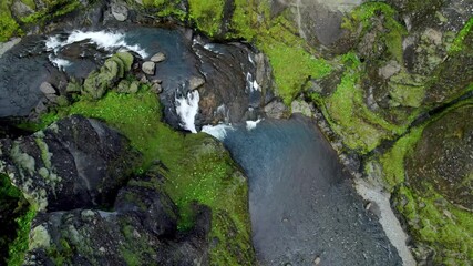 Wall Mural - Flying over the landscape of Iceland during daytime