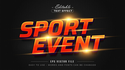 Poster - Sport event editable text effect style.