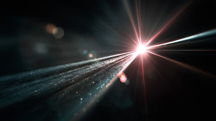 Wall Mural - bright light rays in dark background effects for overlay designs. abstract sun burst, digital flare,
