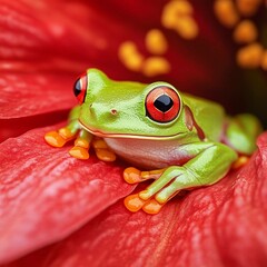 red eyed tree frog