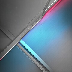 Leinwandbilder - Abstract Grey & Blue Geometric Texture with Metal Accents and Gradient Light Effects: Modern Design