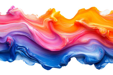Leinwandbilder - Vibrant, colorful wave pattern in shades of blue, pink, orange, and yellow, ideal for backgrounds and design projects.