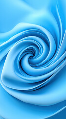 Poster - Swirling patterns of soft blue fabric create a calming effect