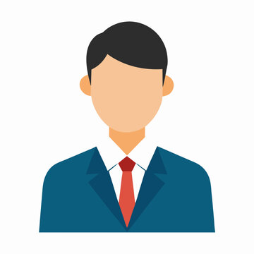 Professional Male Boss Illustration – AI Graphic Design File on White Background