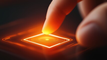 Poster - Glowing Touchscreen Interaction with Finger on Virtual Interface