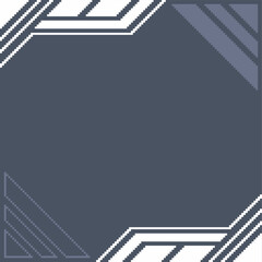 Poster - Grey Technology Industrial Frame, Pixel Art Style Background