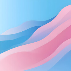 Poster - Abstract Wavy Pattern: A serene and abstract composition features flowing, wavy lines in pastel hues of pink and blue, evoking a sense of calm and fluidity.