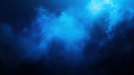 Poster - A dramatic blue gradient background fading into black, creating a cinematic effect.
