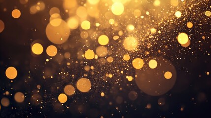 Poster - A dramatic gold bokeh explosion with luminous orbs radiating outward.
