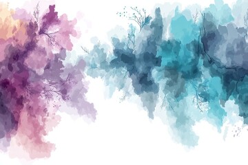 Poster - Breathing Lungs Animated With Peaceful Pastel Fog in a Serene and Calming Atmosphere