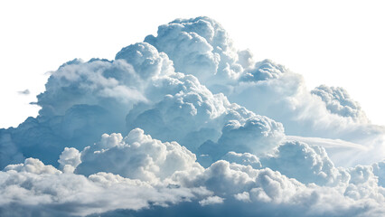 Wall Mural - Fluffy white clouds floating in a clear sky during daytime