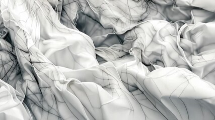 Poster - A close-up view of a textured fabric showcasing flowing shapes and detailed patterns, ideal for design inspiration and textile exploration
