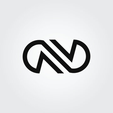 Letter N Infinity icon vector illustration