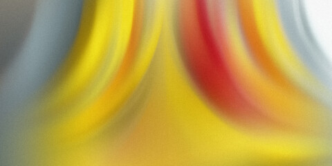 Poster - Abstract painting featuring blended shades of yellow red and gray with soft blurred brushstrokes effect