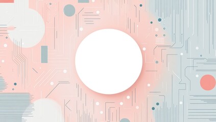 Poster - Abstract background with circuit board pattern featuring circles and lines.