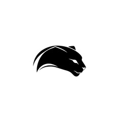 Poster - Black panther silhouette logo design with sleek lines and a modern aesthetic for creative branding