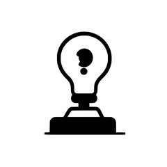 Poster - Set black icon of a light bulb symbolizing creativity and innovation in a minimalist design style for modern applications
