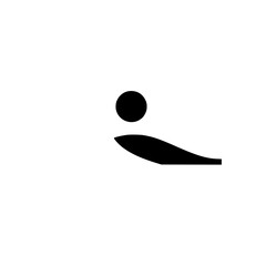 Poster - Innovative black icon representing a swimming figure in motion suitable for various digital applications