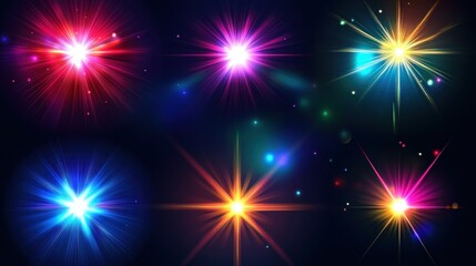 Aufkleber - Abstract background with colorful lights