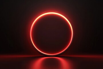 Aufkleber - Glowing red circle