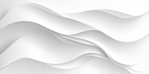 Poster - Abstract White and Grey Wavy Background