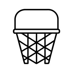 Poster - Basketball hoop sports equipment basketball net game play icon outline illustration vector image