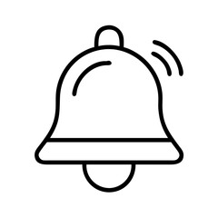 Poster - Ringing notification bell icon vector alert reminder alarm sound message attention bell symbol simple outline 90