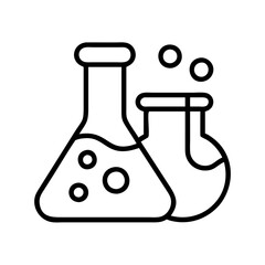 Poster - science lab equipment glassware flask beaker chemistry experiment research laboratory test tube icon