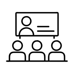 Aufkleber - Presentation meeting conference seminar webinar training workshop lecture audience speaker event session team