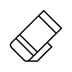 Poster - Outline eraser vector icon stationery tool drawing equipment office supply school education design graphic element