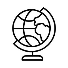 Poster - Globe geography world map earth global education travel continent cartography school study icon