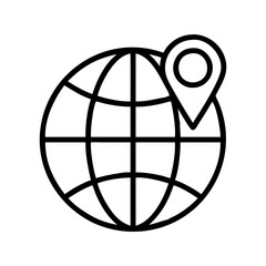 Aufkleber - Globe location map world earth geography global navigation position travel marker pinpointing 90