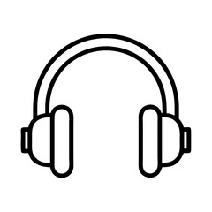 Leinwandbilder - Headphones vector icon audio music headset dj sound listen wireless earphone entertainment gadget 90s