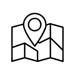 Poster - Map location pin icon vector travel destination gps navigation pointer symbol marker roadmap guide