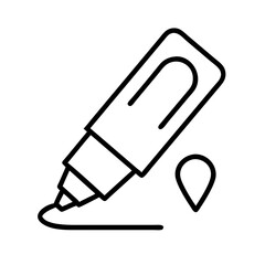 Poster - Outline marker pen drawing vector icon illustration writing drawing art design line tool ink paint brush