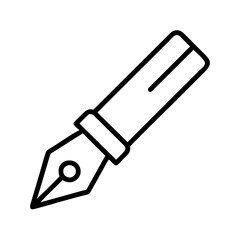 Poster - Outline pen tool vector design for writing calligraphy drawing illustration graphic design art work