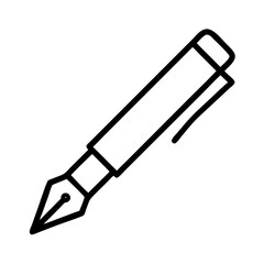 Poster - outline fountain pen writing tool vector illustration for calligraphy design and creative art