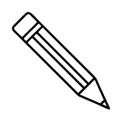Leinwandbilder - Pencil drawing vector icon illustration stationery tool for writing and sketching design element