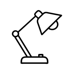 Fototapete - Illustration of a desk lamp table lamp study lamp office lamp reading lamp task lamp vector icon design