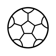 Poster - Soccer ball illustration vector graphic football sport game equipment icon design element outline art