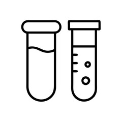 Poster - illustration of laboratory equipment test tubes for scientific research and medical analysis and tes