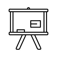 Poster - Illustration of presentation board whiteboard easel with eraser and marker school education teaching